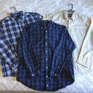 3 men’s plaid button down shirts